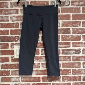Lululemon Women’s Wunder Under Reversible Crop Leggings Black Gray Size 6 | GUC